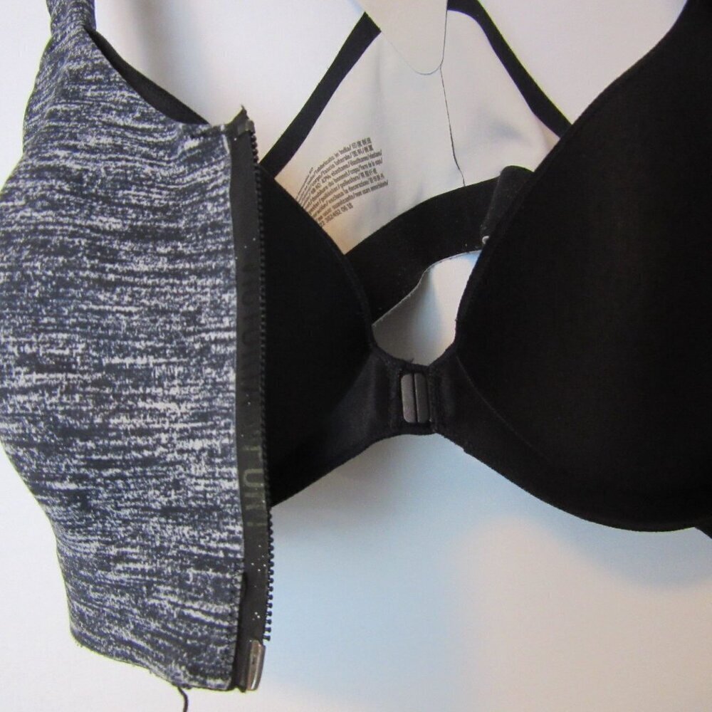 Victoria Secret Sport Bra Incredible Knockout Max Support Sporty Black Gray 34B - Picture 3 of 5